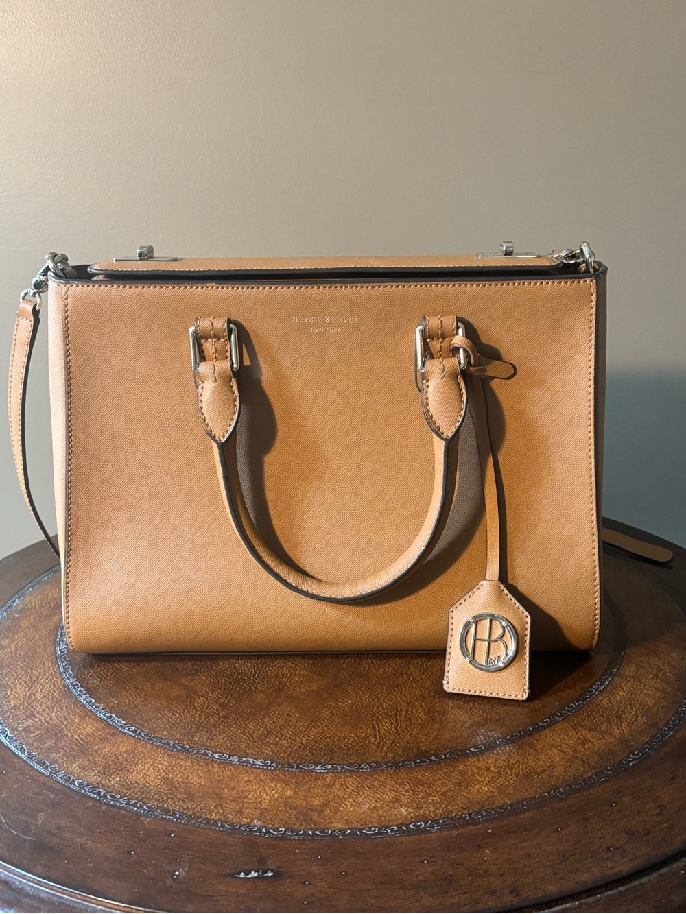 Henri Bendel Saffiano Leather Satchel